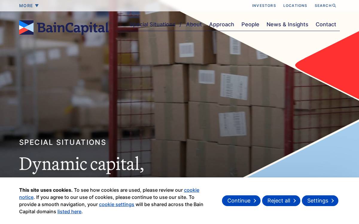 Bain Capital Special Situations website preview