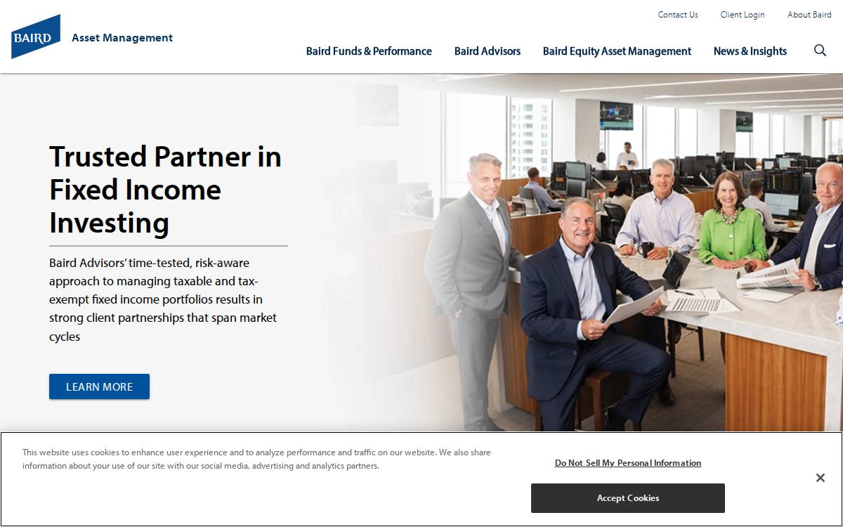 Baird Asset Management Group website preview