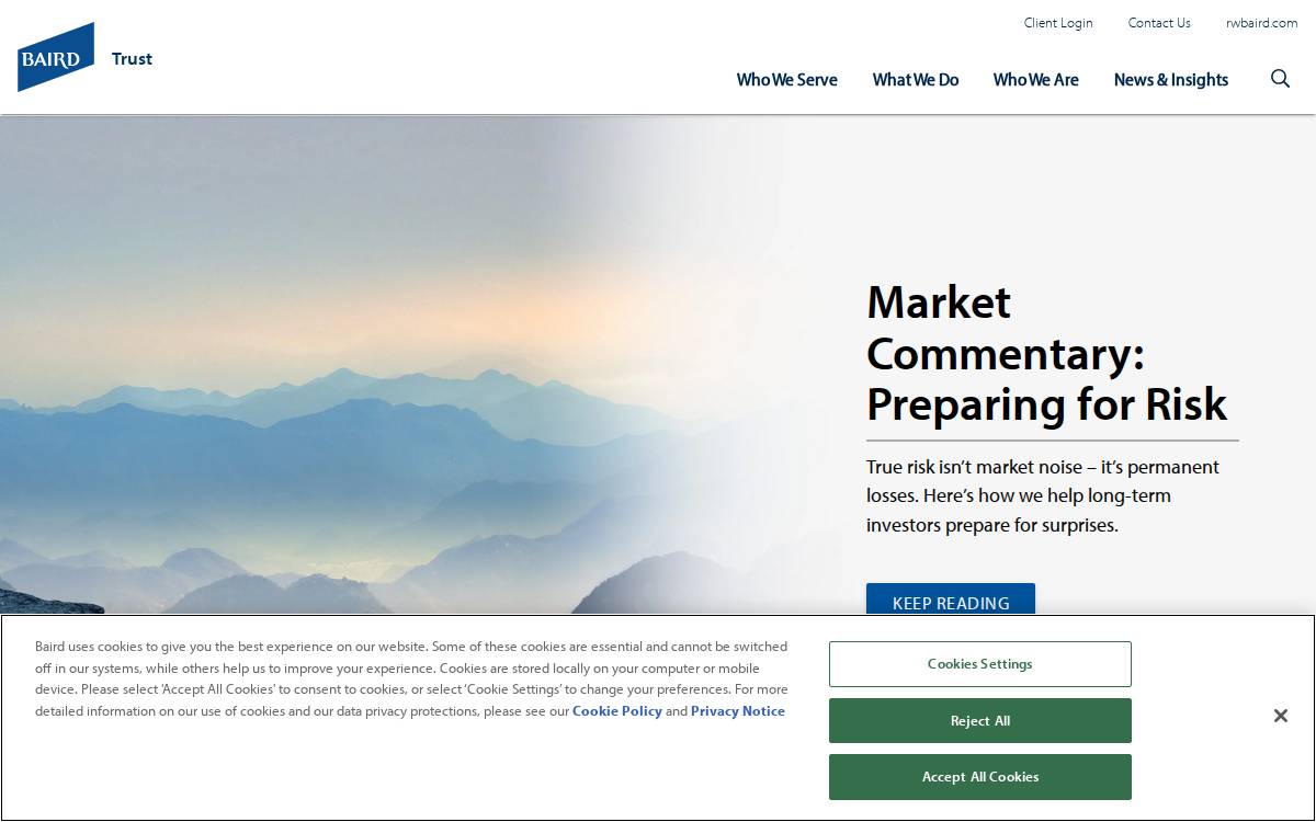 Bairdtrust website preview