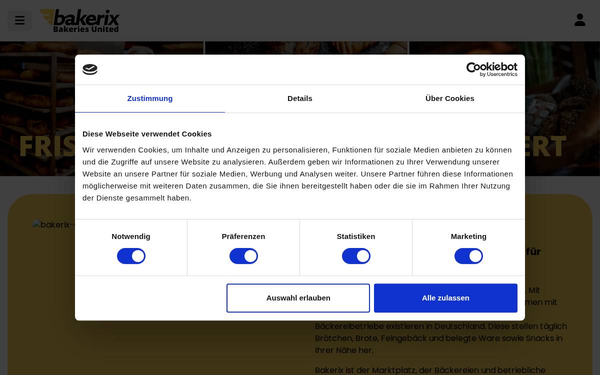 Bakerix website preview