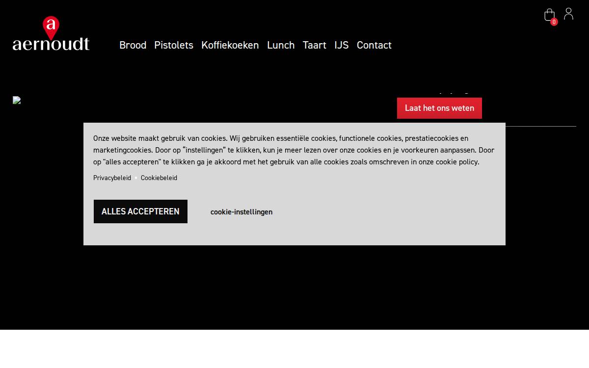 Bakkerij Aernoudt website preview