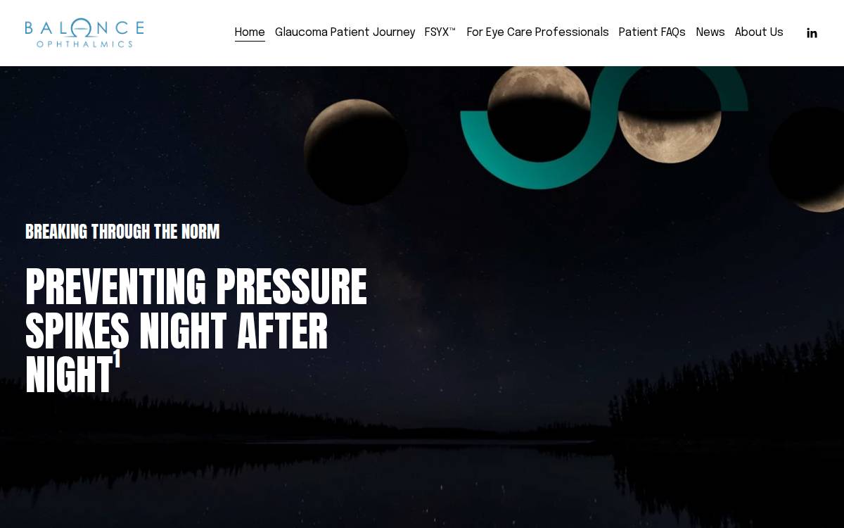 Balance Ophthalmics website preview