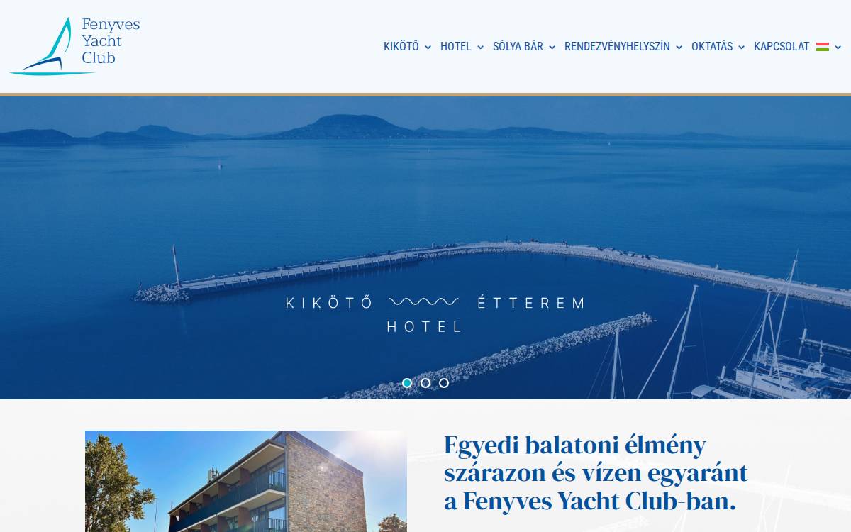 Balatonfenyves website preview