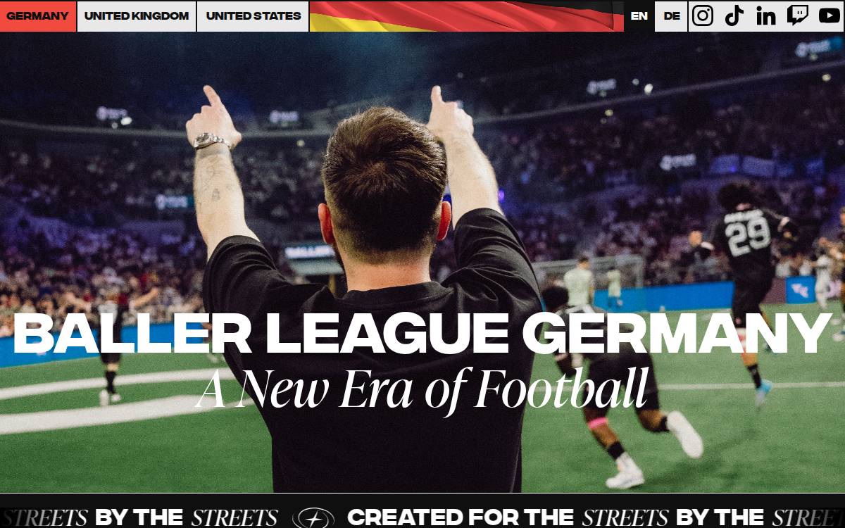 Ballerleague website preview