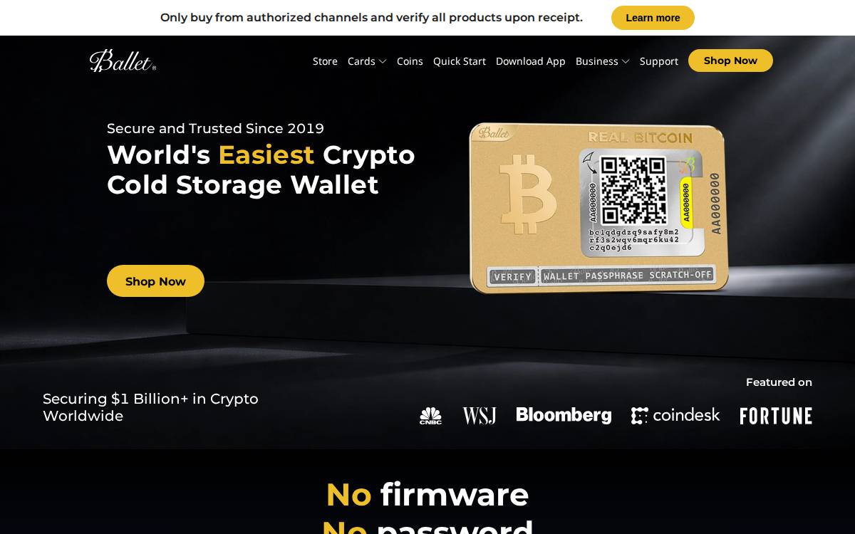 Balletcrypto website preview
