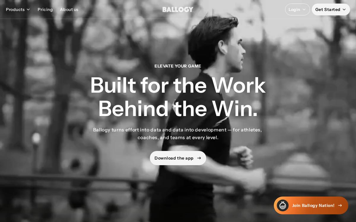 Ballogy website preview