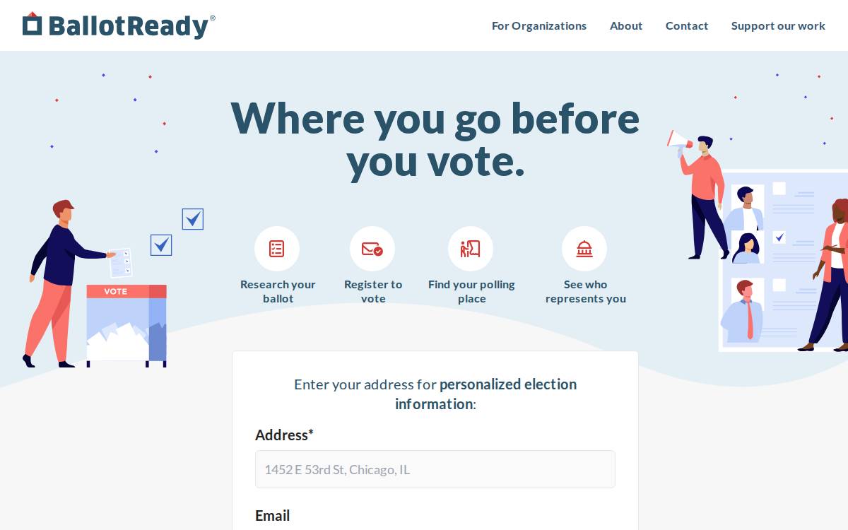Ballotready website preview