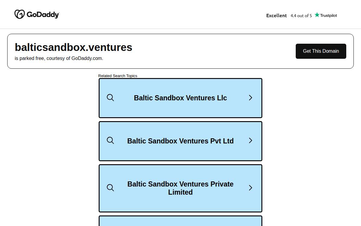 Balticsandbox website preview