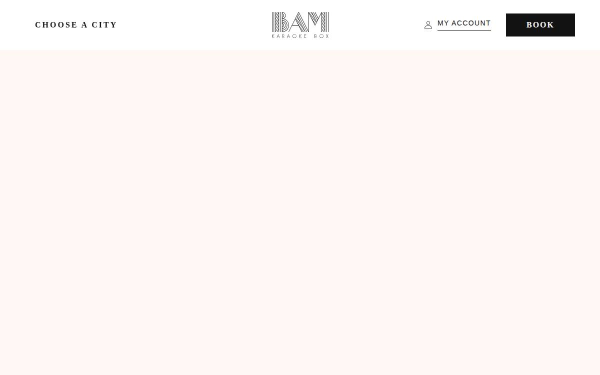 Bam Karaoke Box website preview
