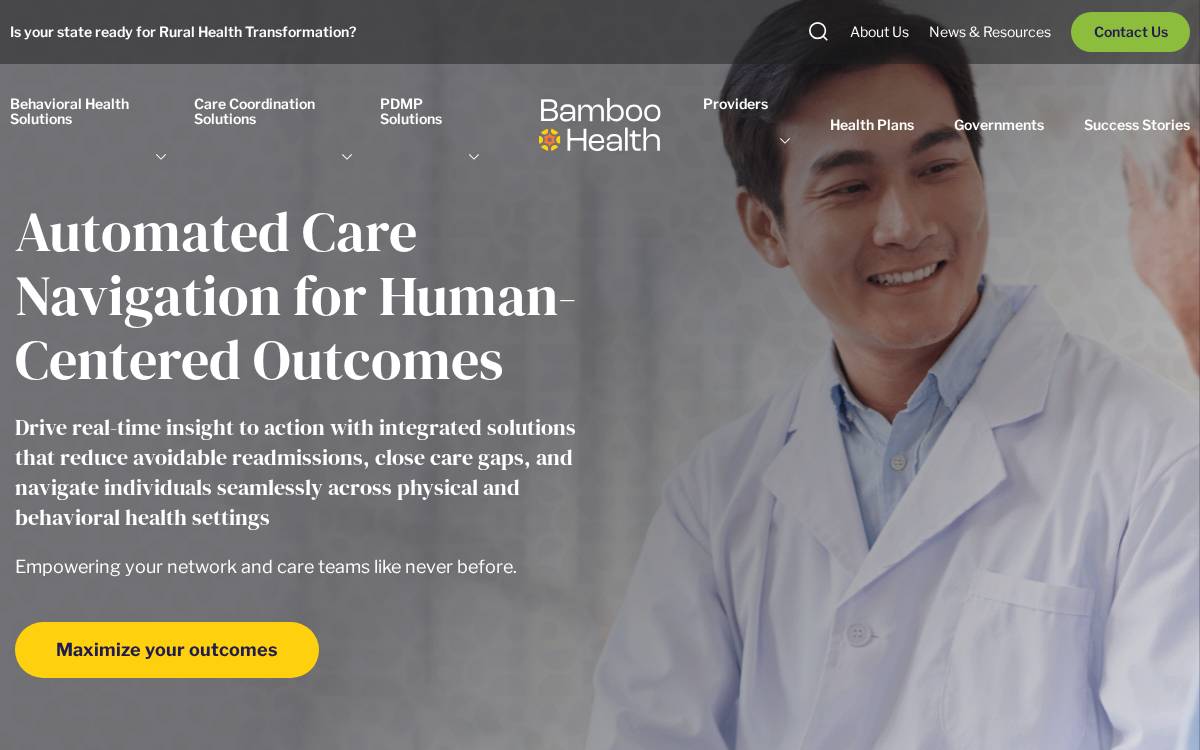 Bamboo Health website preview