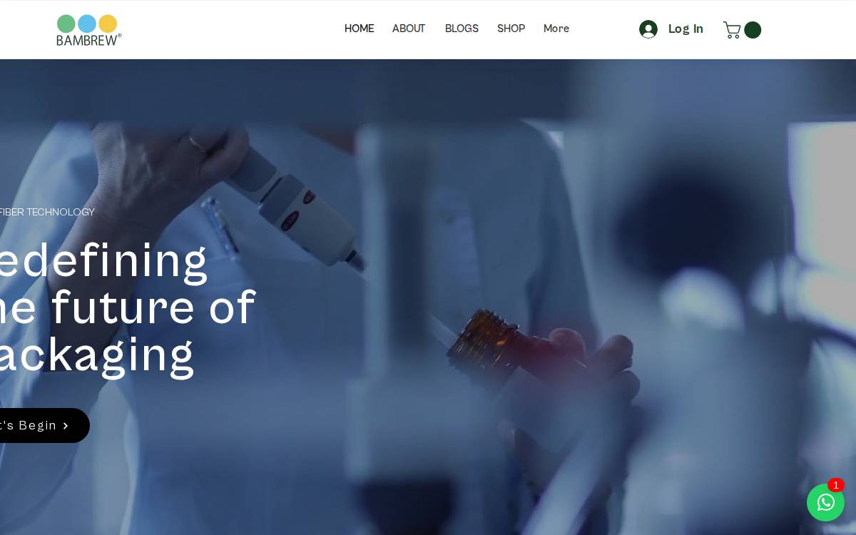 Bambrew Sustainable Packaging website preview