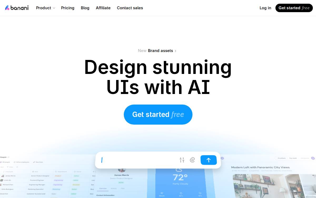 Banani website preview