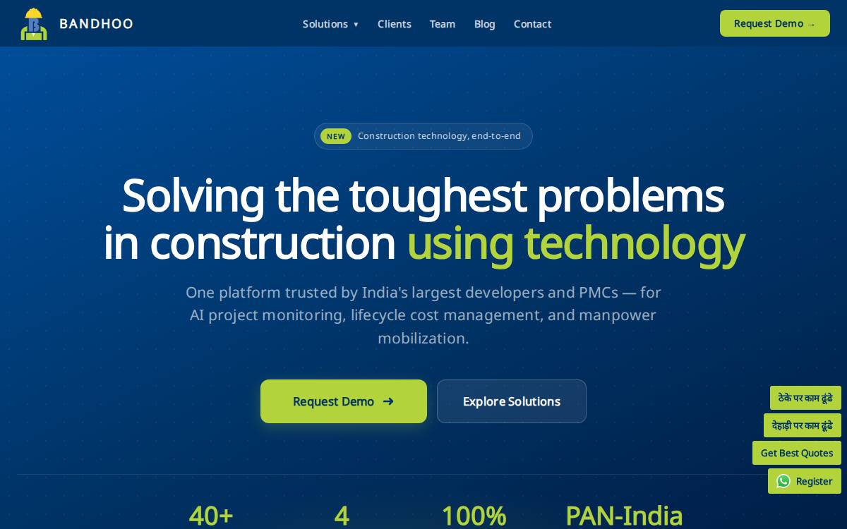 Bandhoo website preview