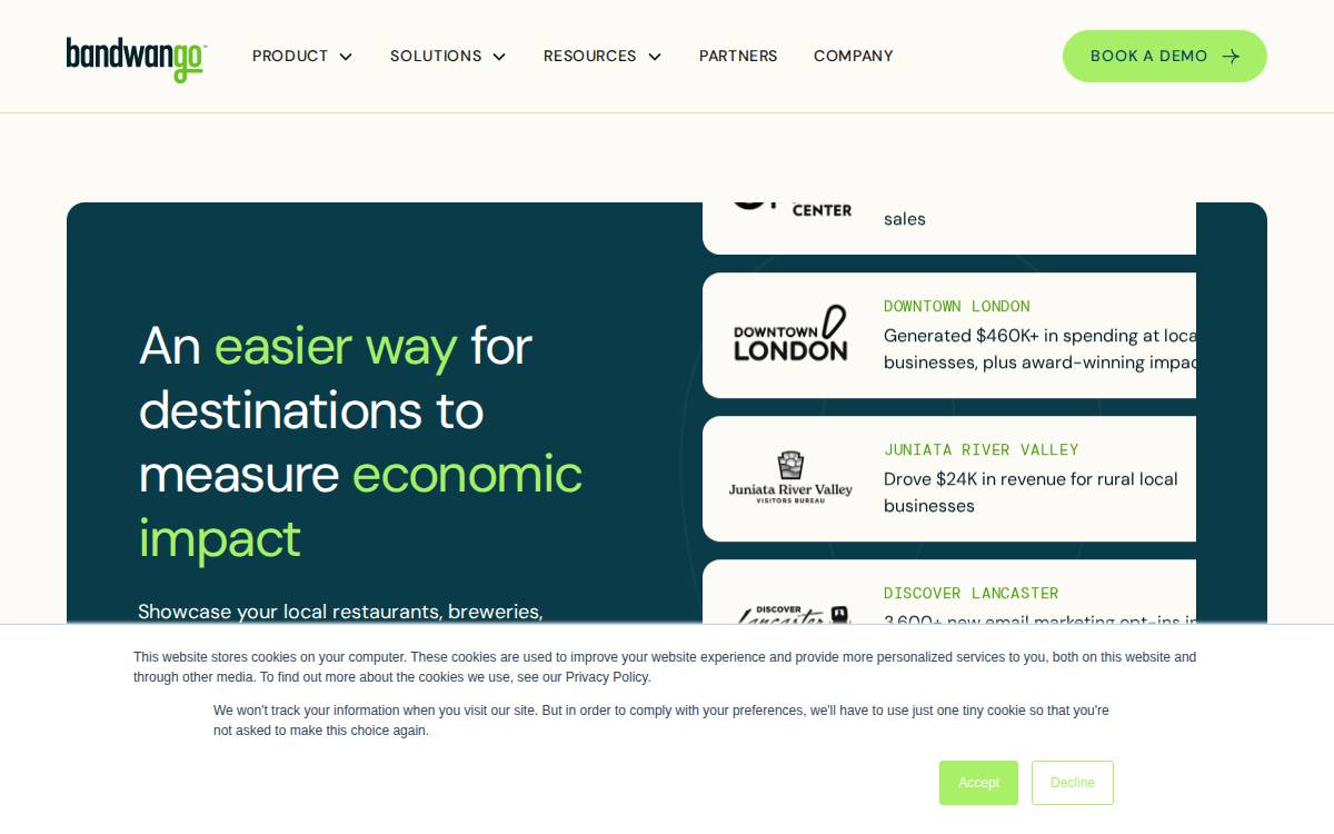 Bandwango website preview