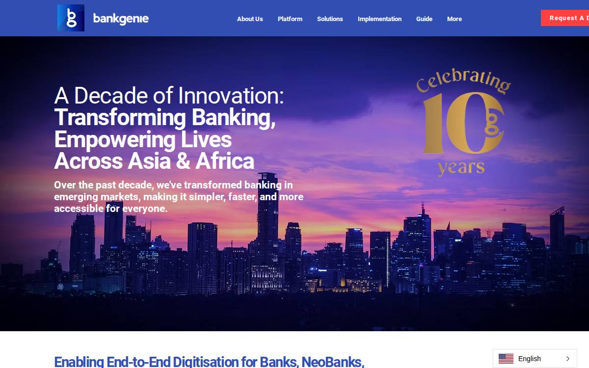 Bank Genie website preview