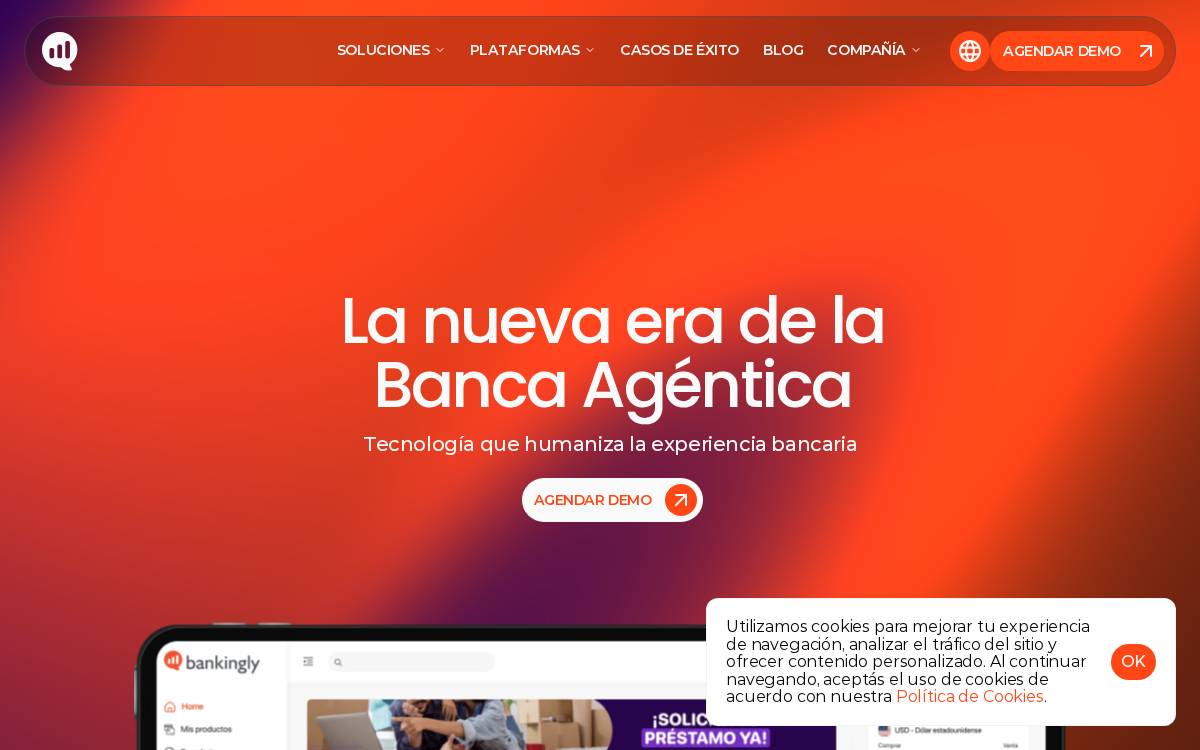 Bankingly website preview