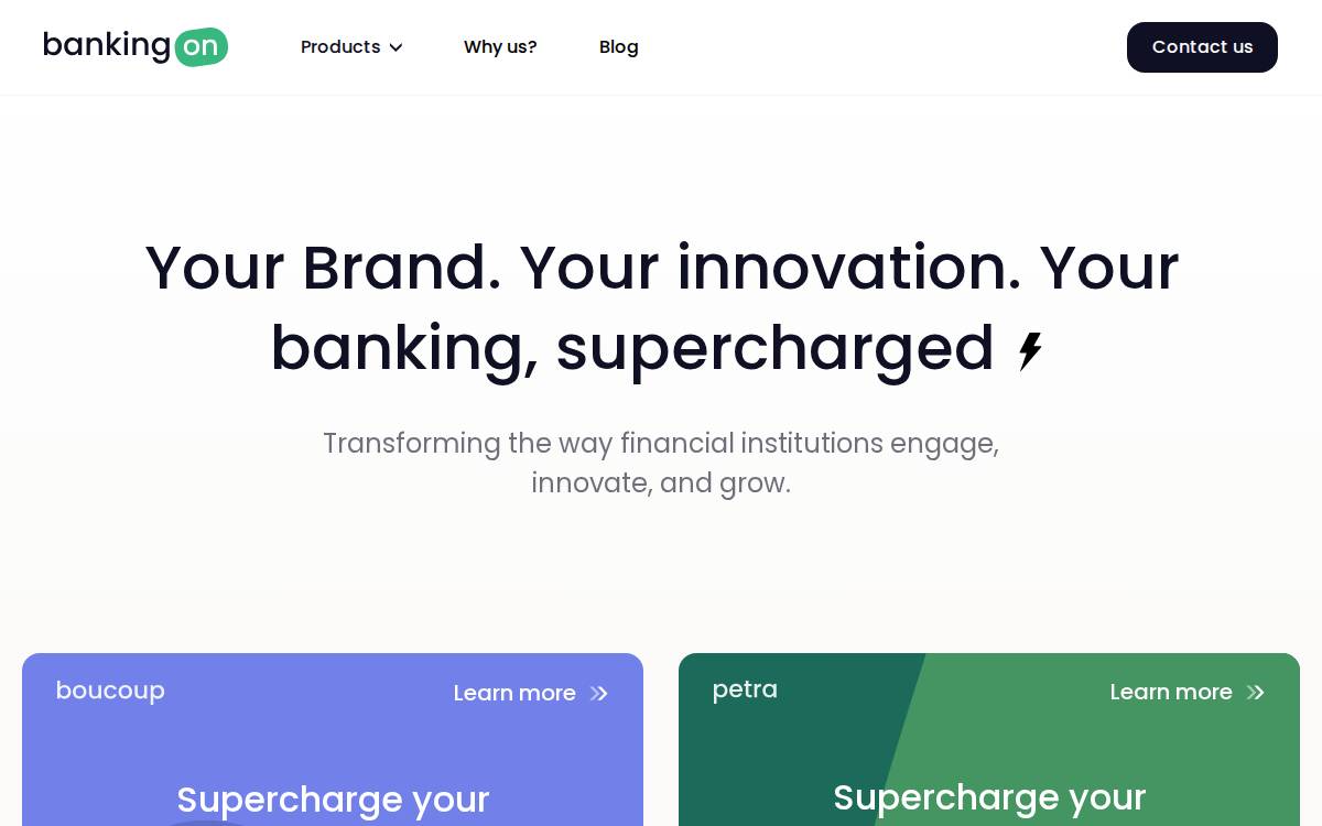 Bankingon website preview