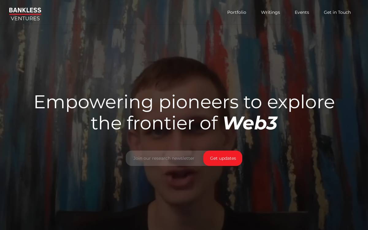 Bankless Ventures website preview