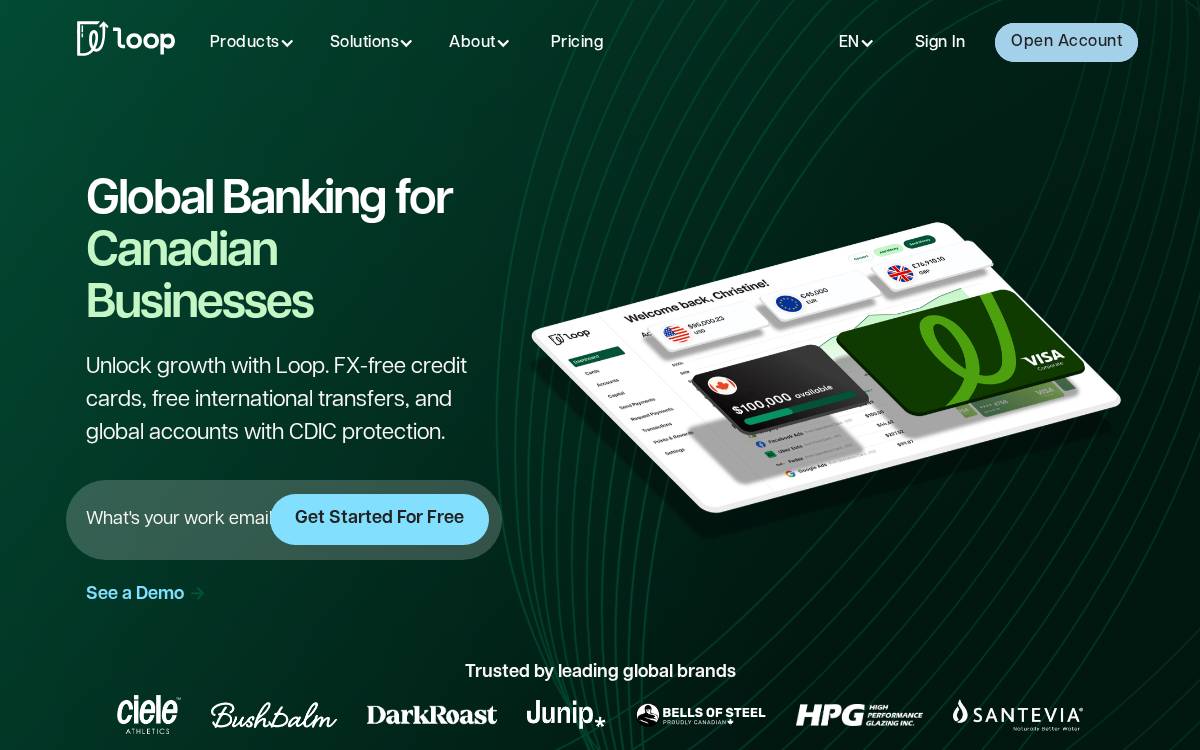 Bankonloop website preview