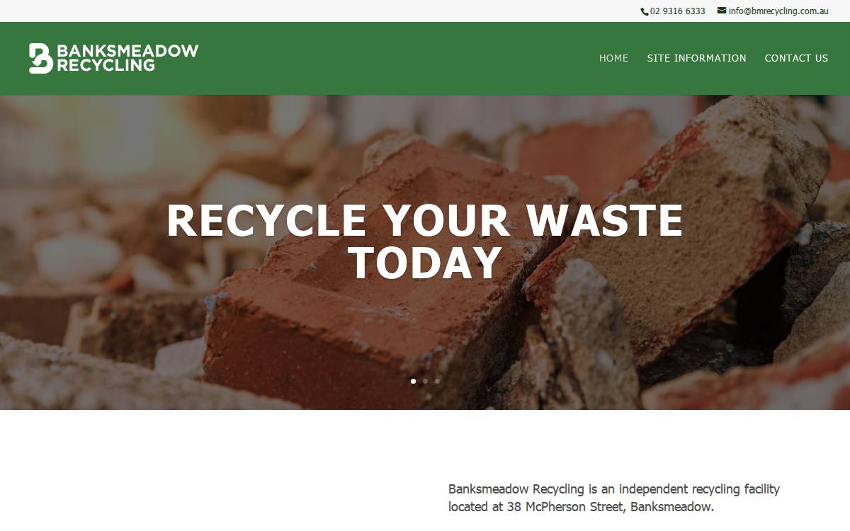 Banksmeadow Recycling website preview