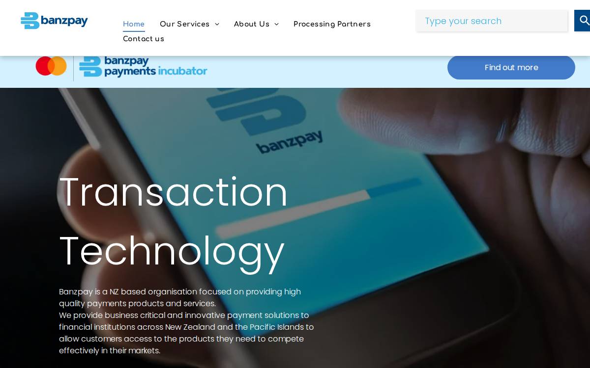 Banzpay website preview