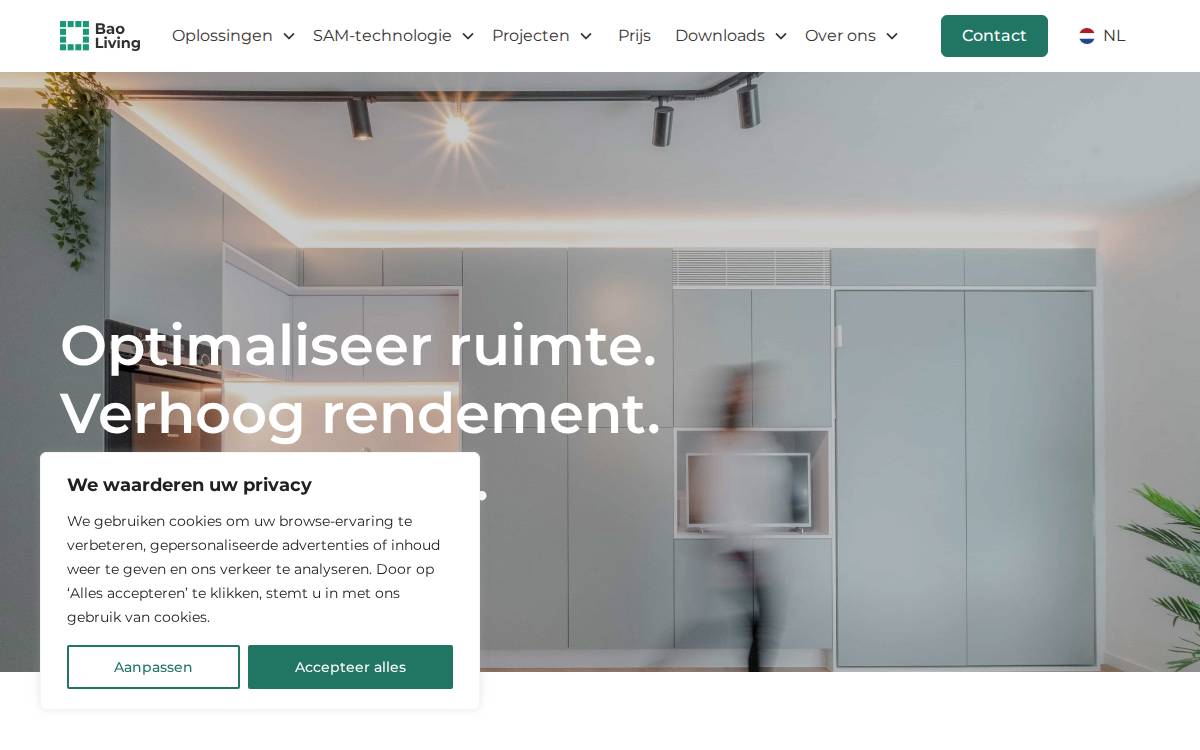 Bao Living website preview