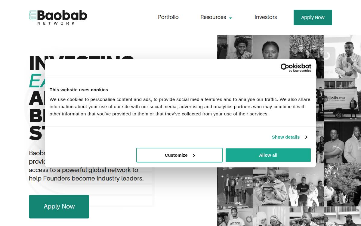 Baobab website preview