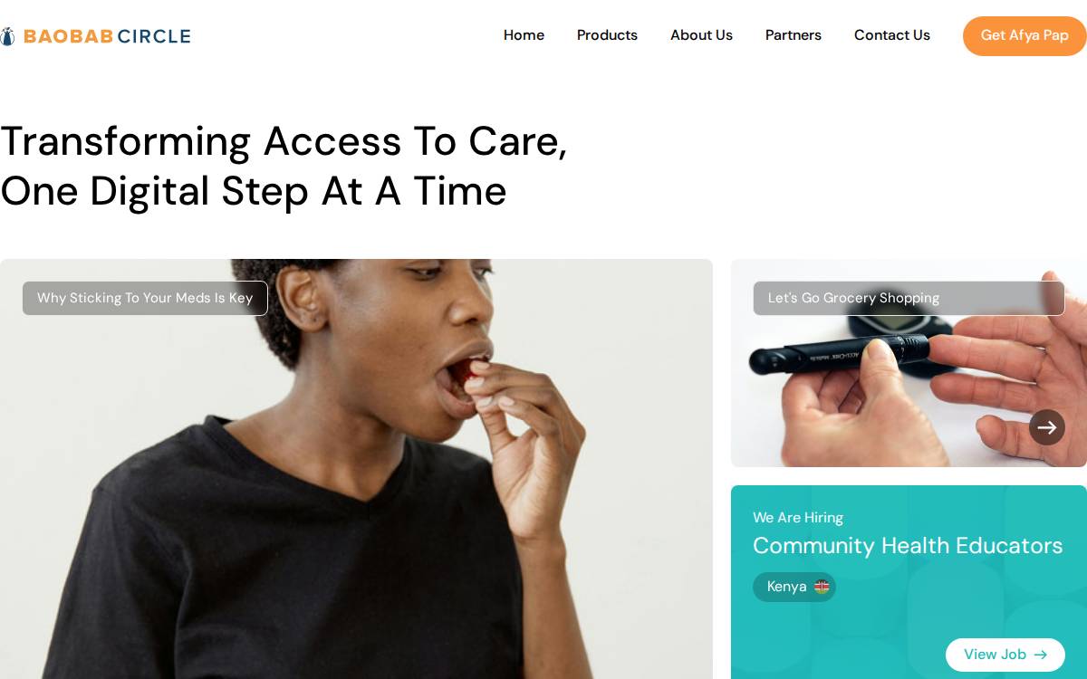Baobab Circle website preview