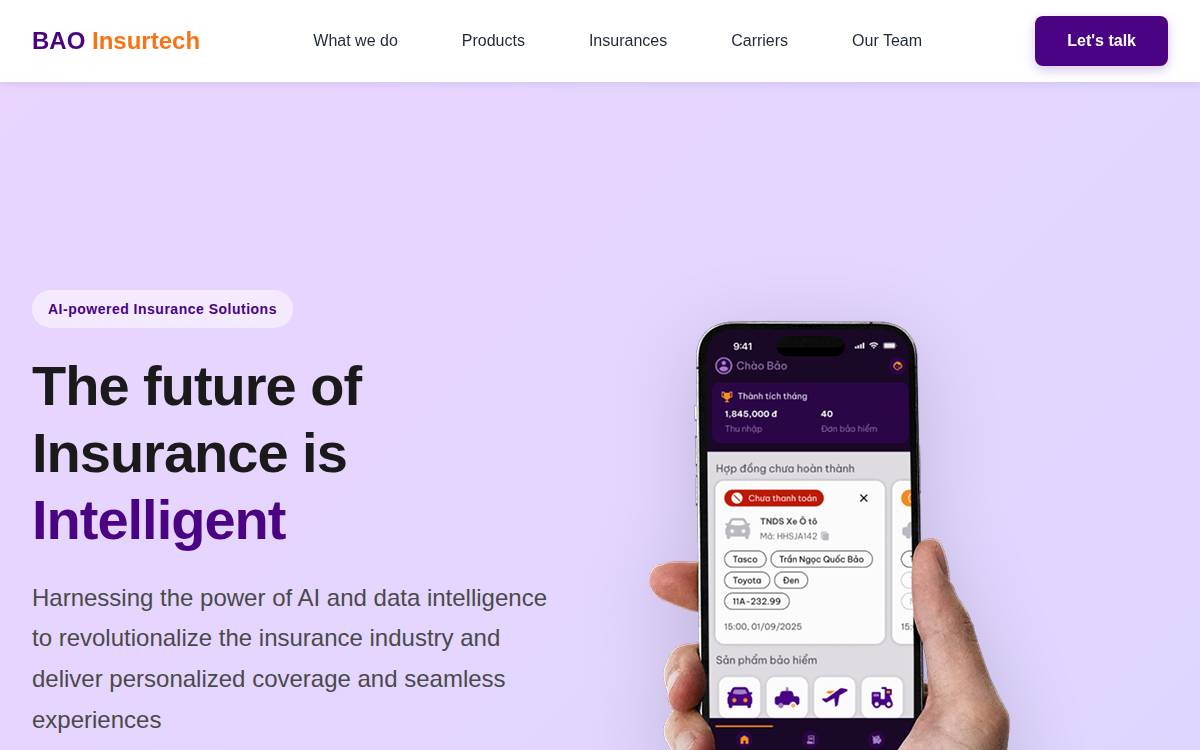 Baoinsure website preview