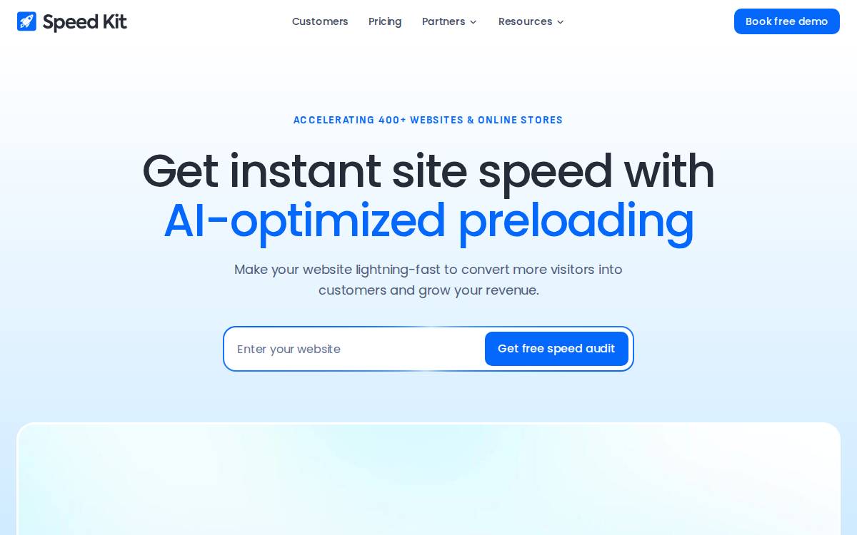 Baqend website preview