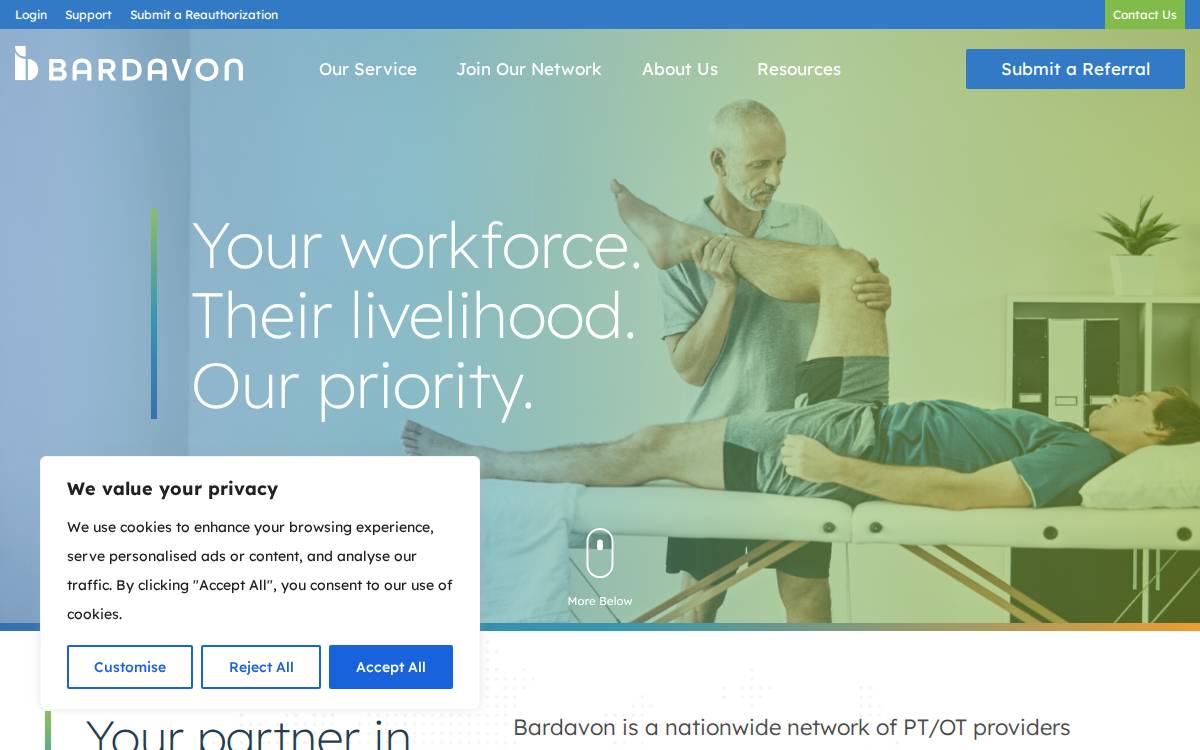 Bardavon website preview