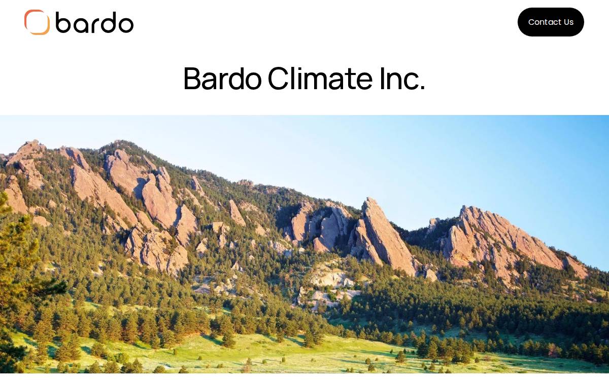 Bardo Climate website preview