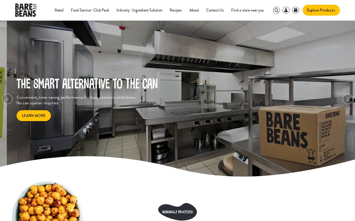 Bare Beans website preview
