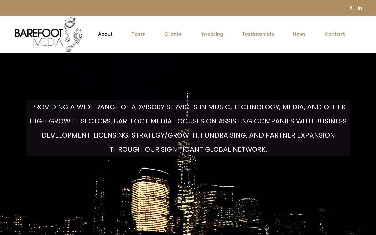 Barefootllc website preview