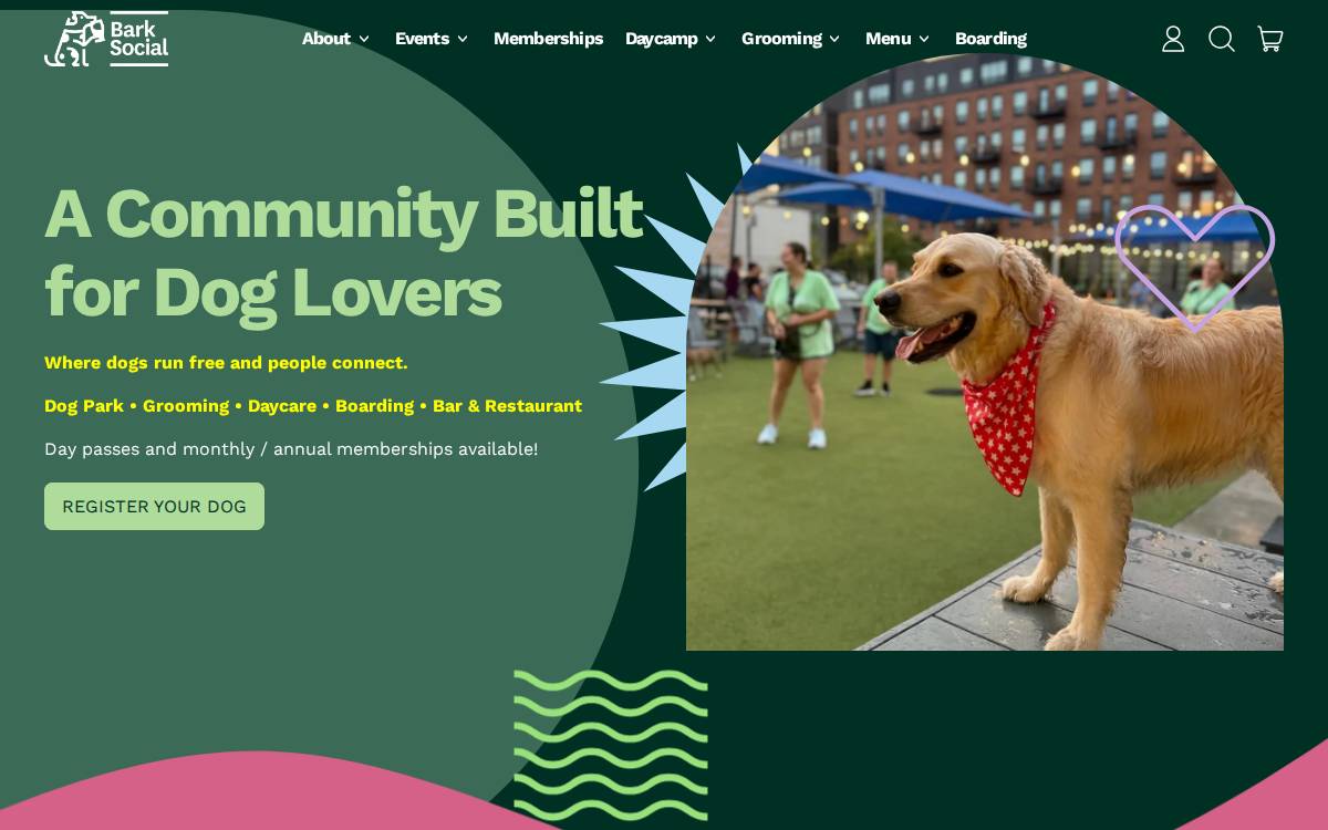 Bark Social website preview