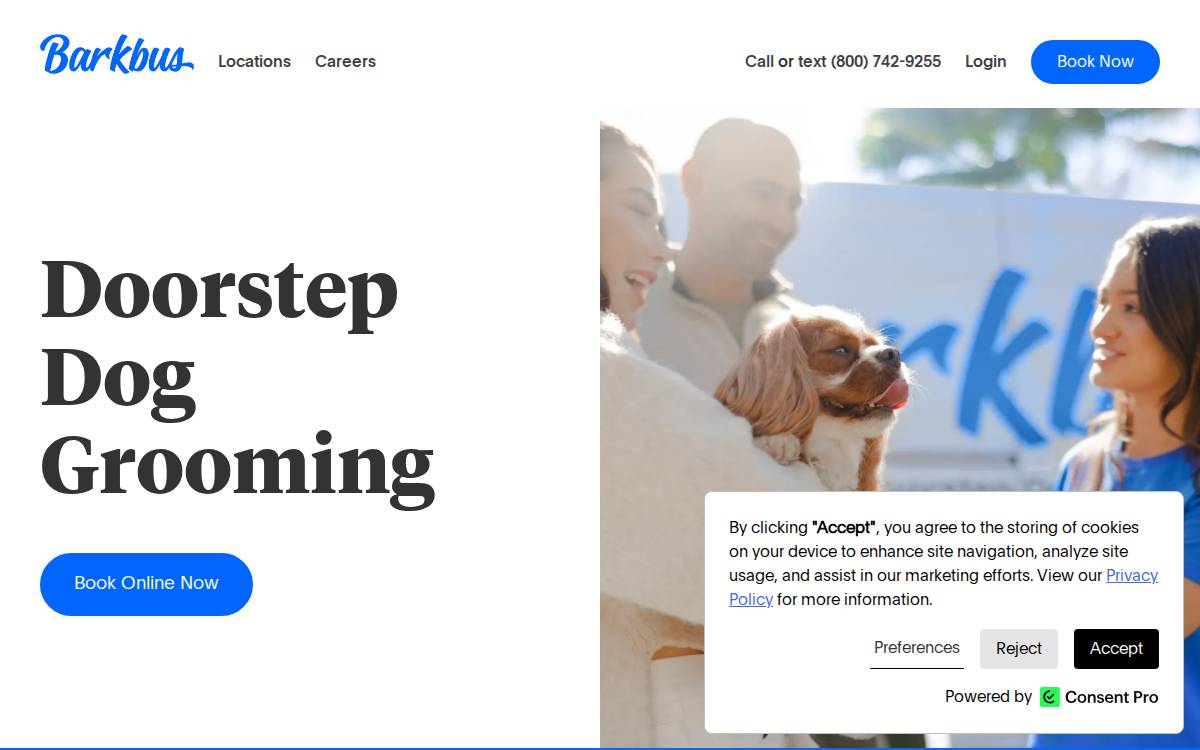 Barkbus website preview
