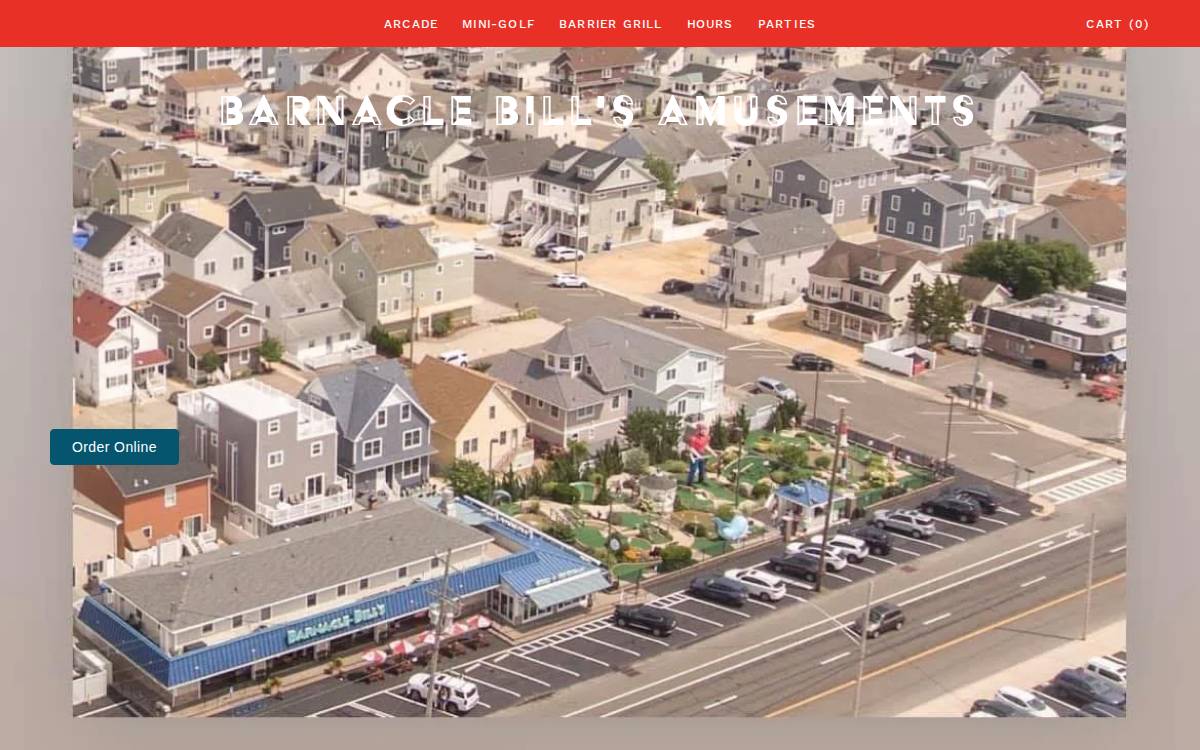 Barnacle Bill's Amusements website preview