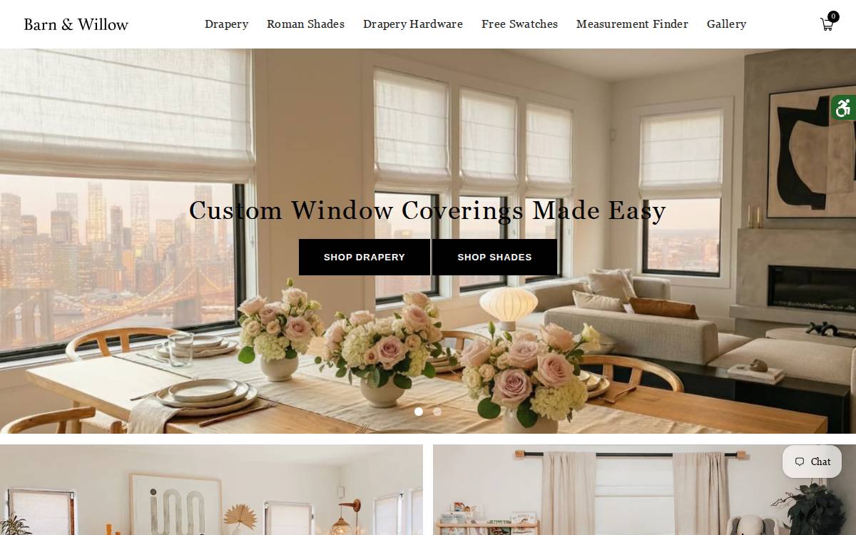 Barn and Willow website preview