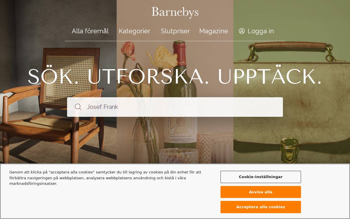 Barnebys website preview
