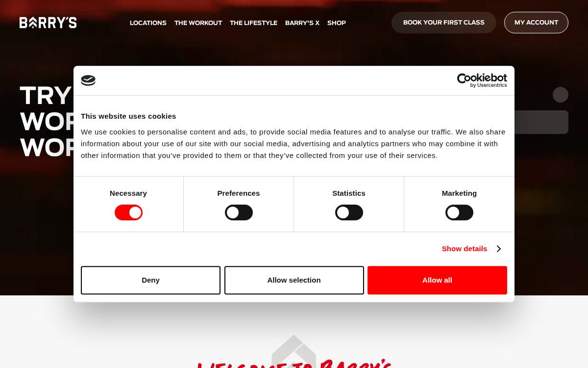 Barry’s website preview