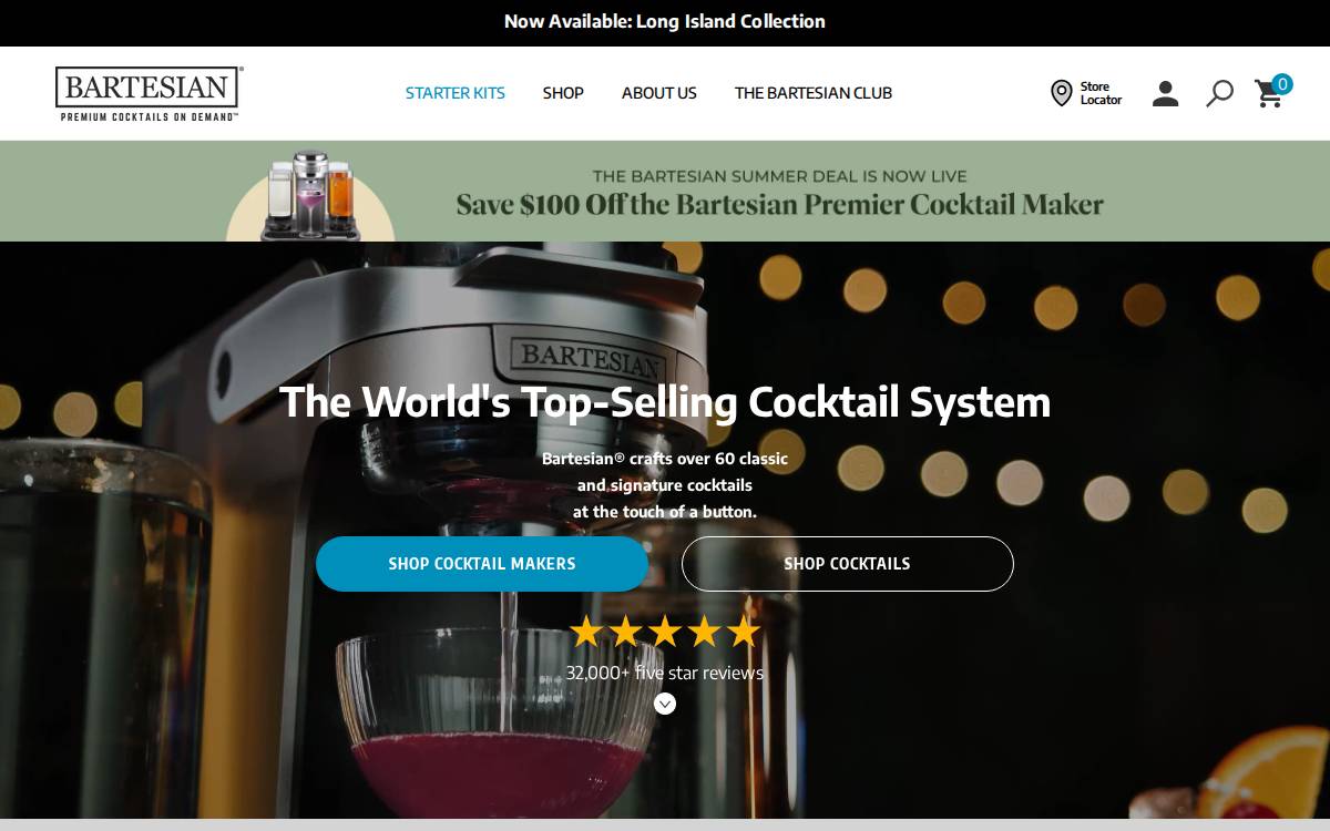 Bartesian website preview