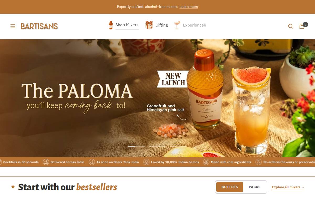 Bartisans website preview