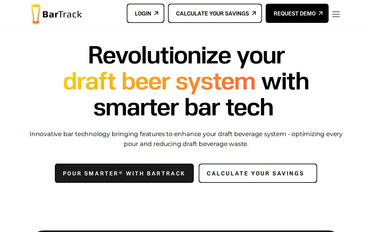 Bartrack website preview
