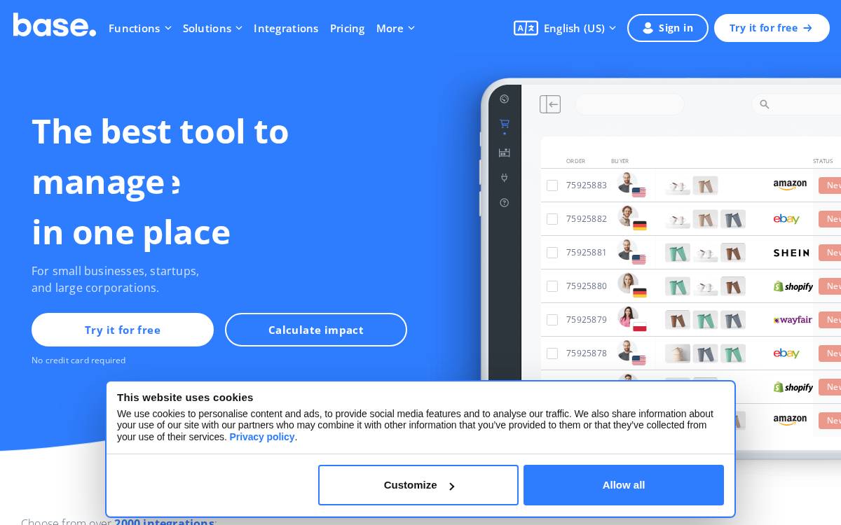 Base website preview