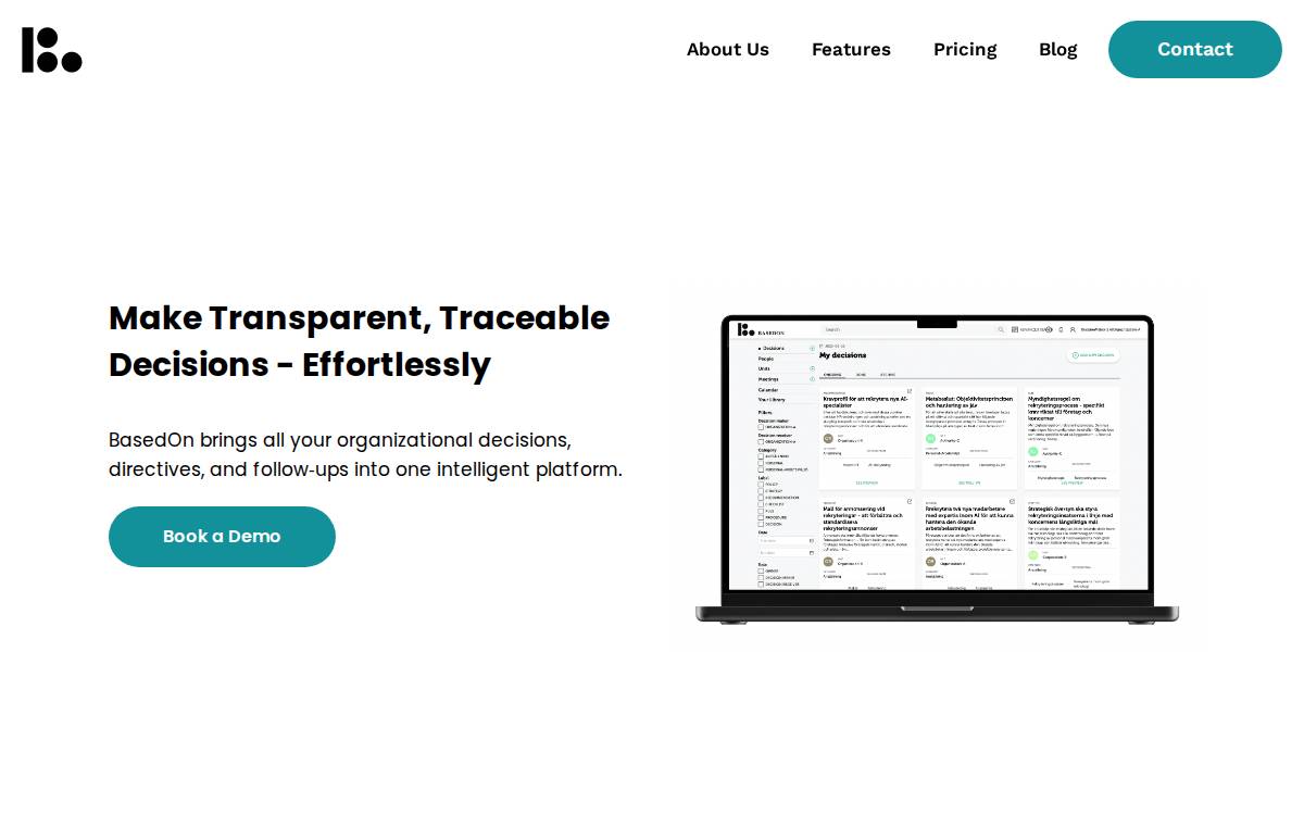 BasedOn website preview