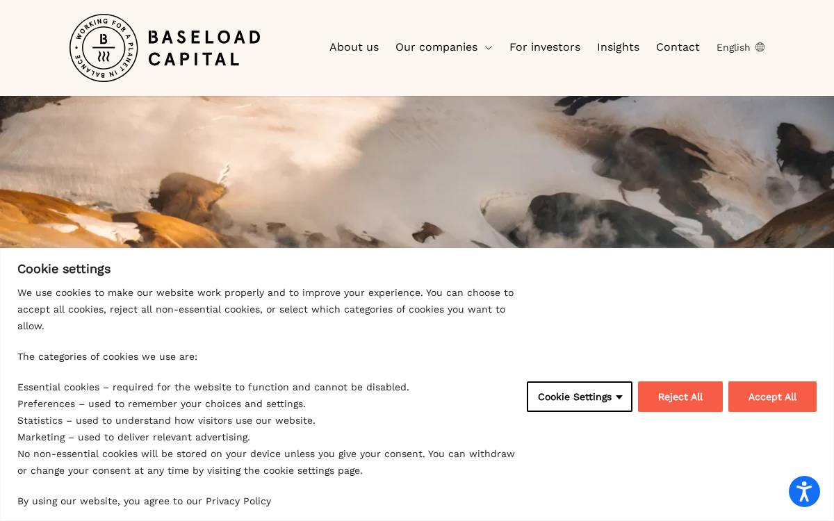 Baseload Capital website preview