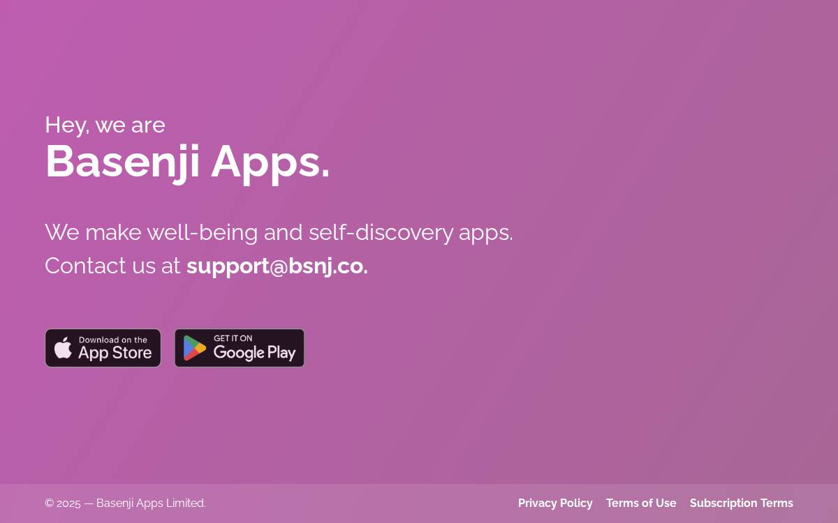 Basenji Apps website preview