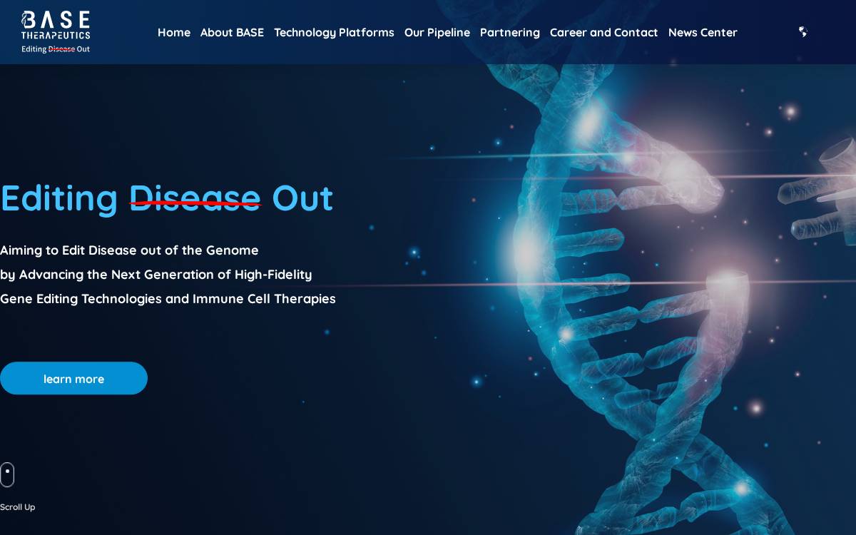 Basetherapeutics website preview