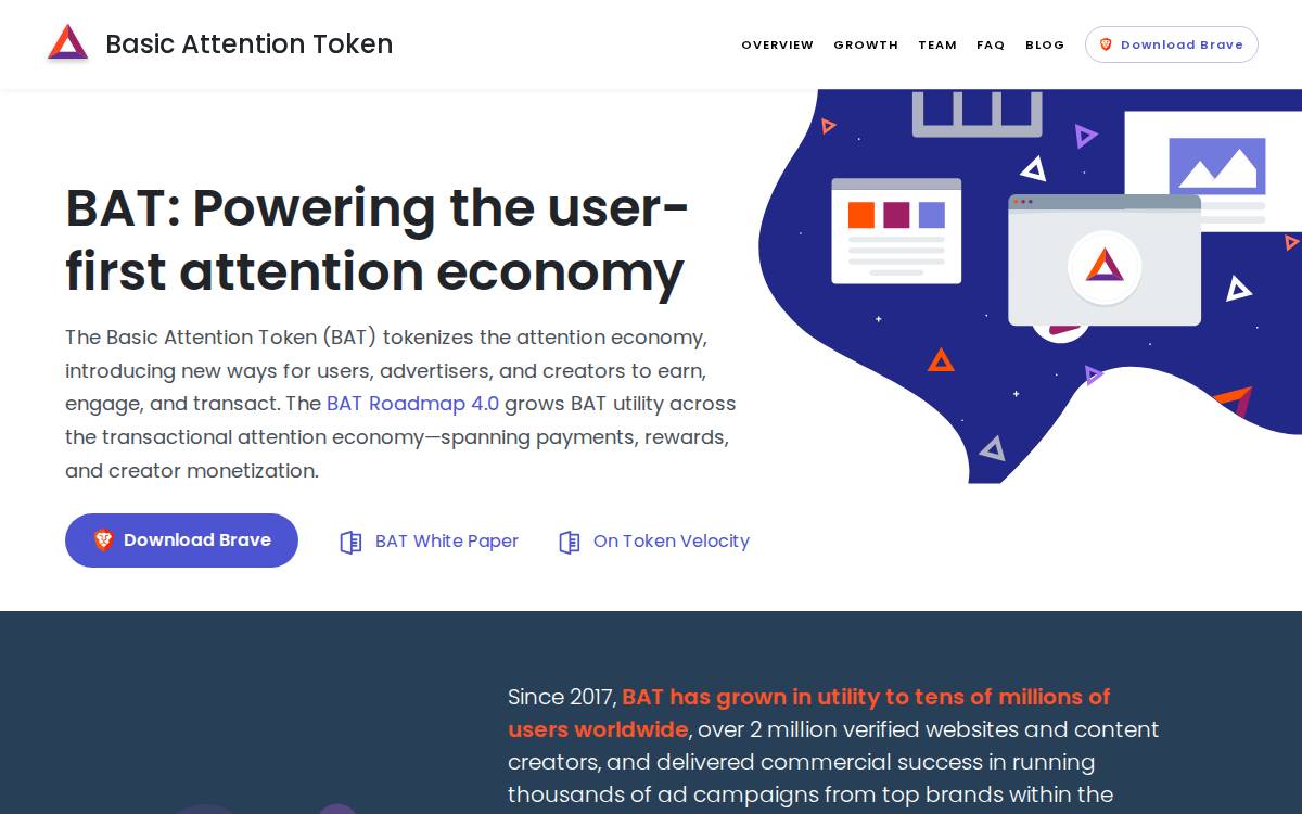 Basic Attention Token website preview