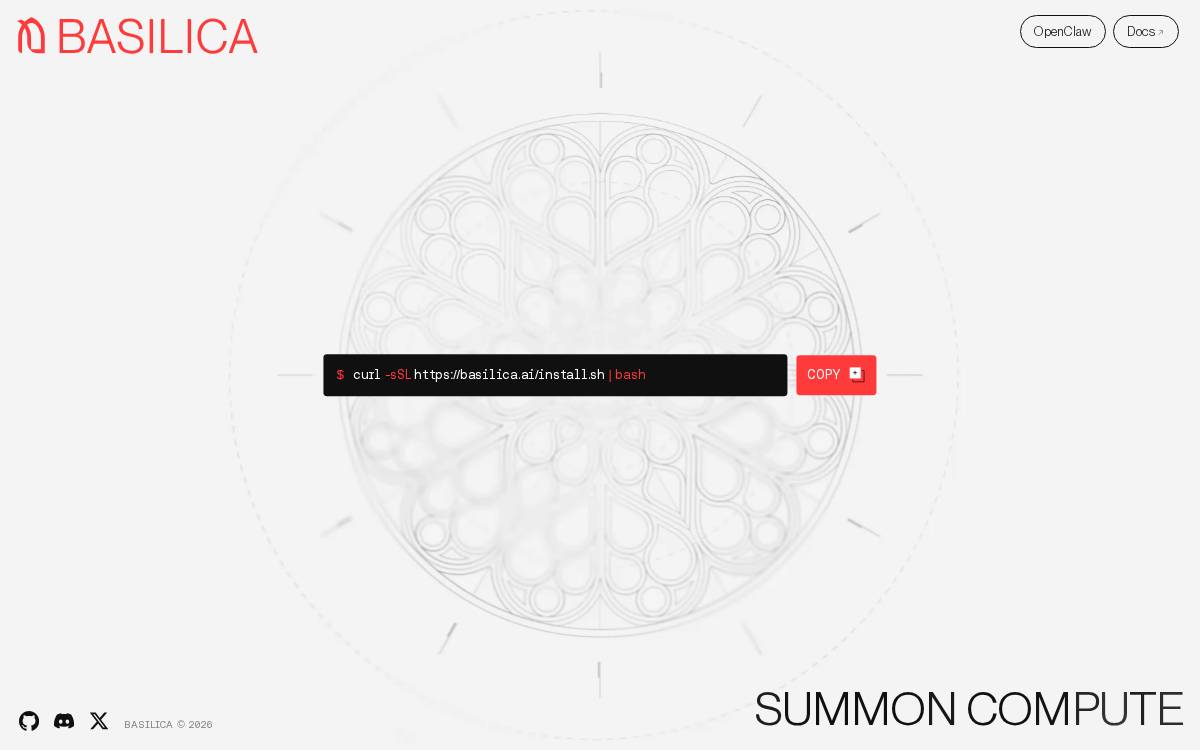 Basilica website preview